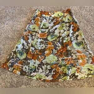 78. Requirements Floral A-Line Skirt in great fall colors